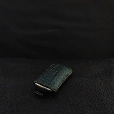 Bao da dây rút nokia 8800 da cá sấu thật - Da hông bạch tạng - Hàng nhập khẩu