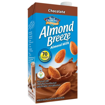 Blue Diamond - Thùng Sữa Hạt Hạnh Nhân ALMOND BREEZE vị Chocolate 946ml x 12 Hộp