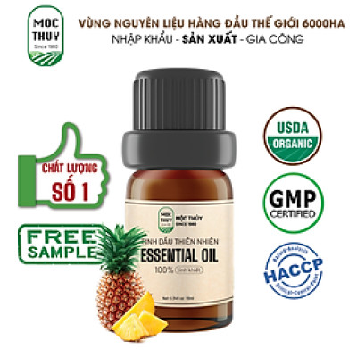 Tinh Dầu Khóm Nguyên Chất Hữu Cơ MỘC THỦY 100ML - Pineapple Essential Oil - Khử Mùi Xông Thơm Phòng, Thư Giãn - Đạt chuẩn chất lượng kiểm định