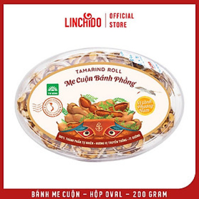 Bánh Me Cuộn - Đặc Sản Đồng Tháp - Hộp Oval - 200 Gram