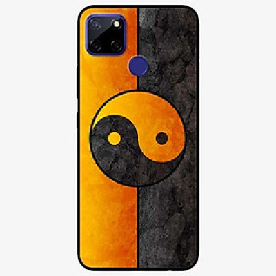 Ốp lưng dành cho Realme C12 mẫu Vòng Tròn Cam Đen