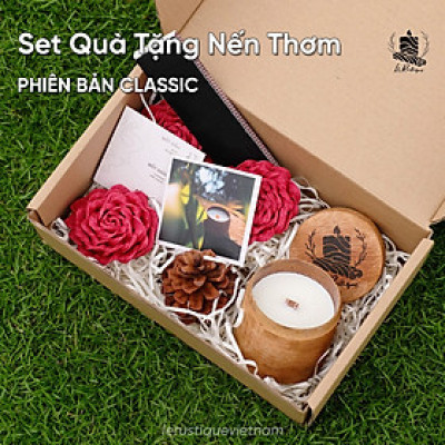 Set Quà Tặng Nến Thơm Trị Liệu Le Rustique Phiên Bản Classic - 9 Mùi Hương - Nến Thơm Cao Cấp - An Toàn Sức Khỏe - 100g