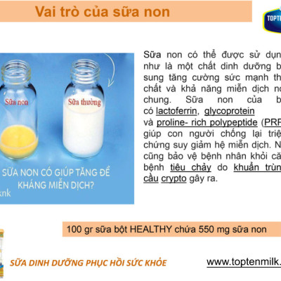 Sữa bột tăng cân,hổ trợ tiêu hóa healthy 400g TOPTEN Milk
