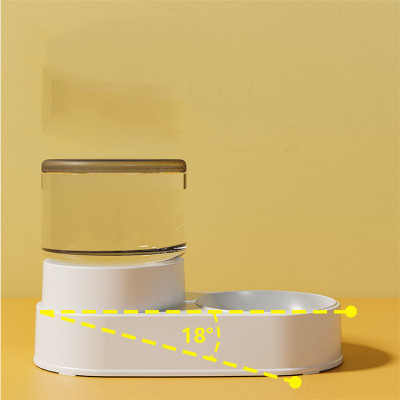 Bát Ăn Và Bình Nước Tự Động Thiết Kế Hình Trụ Cho Chó Mèo - YonaPetshop