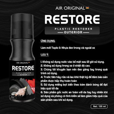 DUNG DỊCH PHỤC HỒI VÀ LÀM MỚI NHỰA NHÁM AIR ORIGINAL CÔNG NGHỆ ĐỨC 100 ML