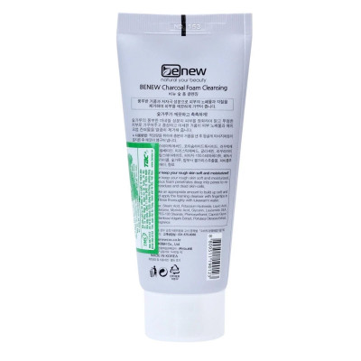 Sữa rửa mặt chiết xuất từ than hoạt tính sạch nhờn ngừa mụn Benew Charcoal Foam Cleansing (100ml) - Hàng Chính Hãng 