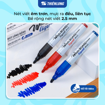 Combo 12 Bút lông bảng - Whiteboard Marker Liquid Thiên Long WB-022 - Không Xylene