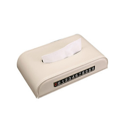 Hộp đựng khăn giấy kiêm bảng số điện thoại trên ô tô, xe hơi  ZJH-022
