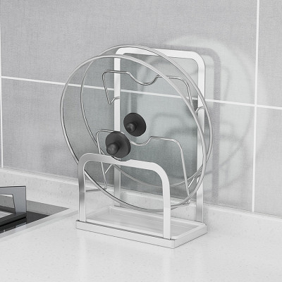 Kệ để nắp nồi 3 tầng inox 304 dán tường đa năng Hobby home decor TT05