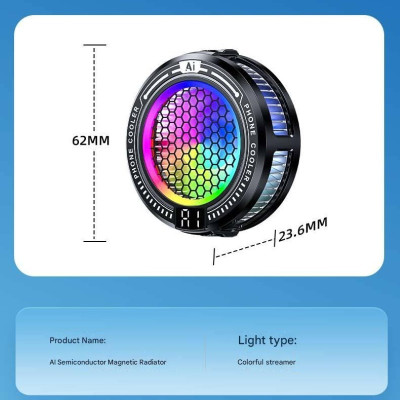 Tản nhiệt sò lạnh thông minh Led RGB TL10 Ai Gaming siêu mát cho điện thoại hàng nhập khẩu