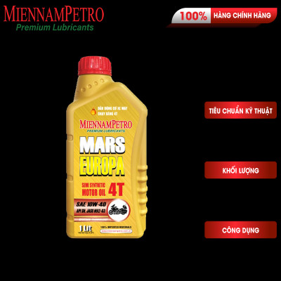 Dầu Nhớt MiennamPetro Mars Scooter 4T 10W-40 API SL JASO MB 800ml Bảo Vệ Liên Tục Động Cơ Xe Máy Tay Ga 4 Thì