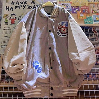 Áo khoát kaki nam nữ NHUNG GÂN Thêu Gấu Uc cute thời trang-A792