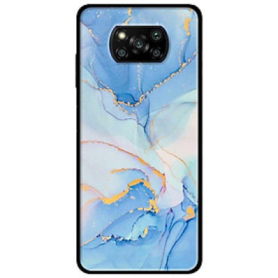 Ốp lưng dành cho Xiaomi Poco X3 mẫu Màu Loang Xanh