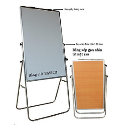 BẢNG FLIPCHART VIẾT BÚT LÔNG TỪ LAMINATE CHÂN INOX KT 100x120cm