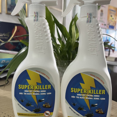 Bình xịt thông minh đặc trị ruồi, nhặng xanh, gián Super Killer 530 ml