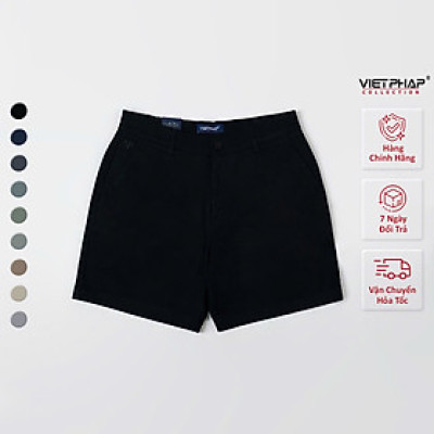 Quần Short Kaki Nam VIỆT PHÁP Form Basic Chất liệu Cotton mềm mịn hút mồ hôi tốt 1504