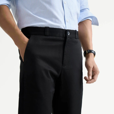 Quần kaki nam màu đen form slimcrop - RT 10S25PCA017 | ROUTINE CÀ MAU