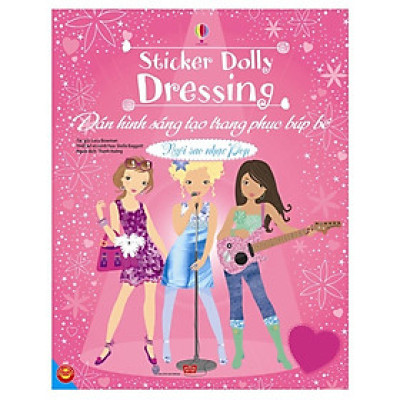 Sách - Dán Hình Sáng Tạo Trang Phục Búp Bê - Ngôi Sao Nhạc Pop - Đinh Tị Books