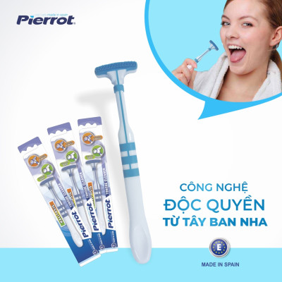 Combo 3 Dụng Cụ Làm Sạch Lưỡi PIERROT Loại Bỏ Mảng Bám Và Cạo Lưỡi Nhẹ Nhàng