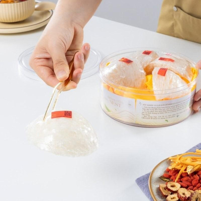 [CHÍNH HÃNG] Yến Sào Hoàng Kim - Hộp Quà Phúc Lộc Hòa Kim (50g Tổ Yến Sạch Loại 1 & 4 Hũ Yến Chưng Đường Phèn) - Quà Biếu Gia Đình, Người Thân