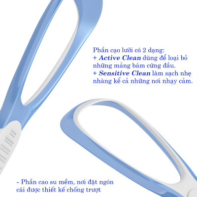 Dụng Cụ Cạo Lưỡi Người Lớn Sản Xuất Tại Thụy Sĩ Trisa Double Action