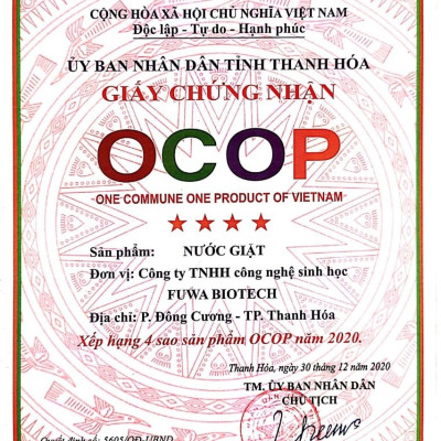 Nước giặt xả hữu cơ enzyme sinh học từ vỏ dứa Fuwa3e 500ml/ 100ml