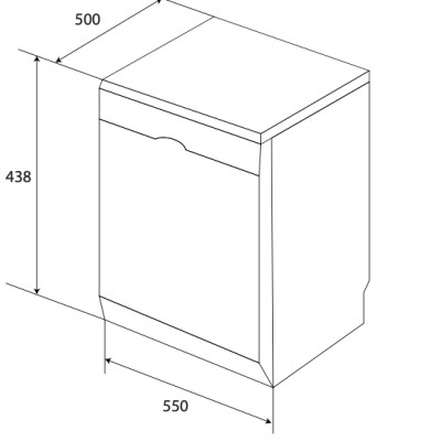 Máy Rửa Bát KAFF KF-W8001EU Màu Trắng - 6 Bộ Châu Âu - Hàng Chính Hãng