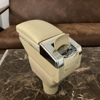 Hộp Tỳ Tay Vios 2020- 2021 Bọc Da Cao Cấp Đen Và Kem