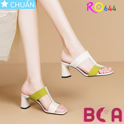 Sục cao gót nữ 7 phân RO644 ROSATA tại BCASHOP sành điệu với cách phối màu lạ mắt, thời trang và nhẹ nhàng, thanh lịch