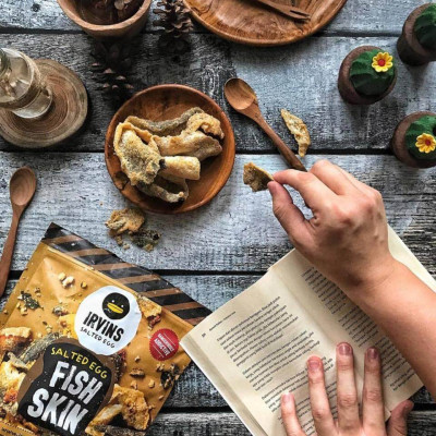 Da cá trứng muối Salted Egg Fish Skin 80g IRVINS