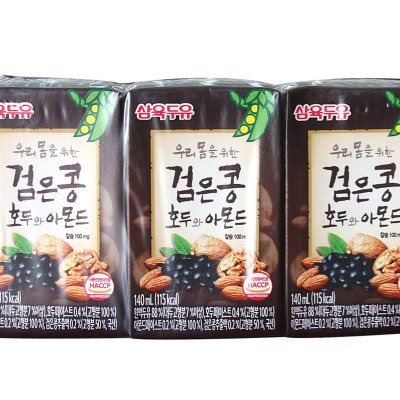 Thùng 24 Hộp Sữa Đậu Đen, Óc Chó, Hạnh Nhân Sahmyook Foods (140ml / Hộp)