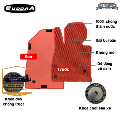 [MAZDA 6] Thảm Trải Sàn, Lót Sàn Ô Tô Cao Su Eudora CloudFoam Thiết Kế Theo Xe Dành Cho Xe MAZDA 6, Chống Nước, Không Mùi, Ngăn Bụi Bẩn, Dễ Vệ Sinh - Hàng Chính Hãng