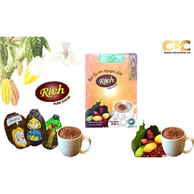 Bột Cacao Hòa Tan Nguyên Chất Rich Cocoa Indochine (Hộp 170g)
