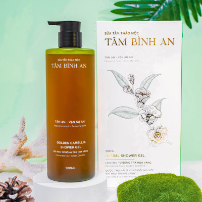 Sữa tắm Tâm Bình An sản phẩm chăm sóc da chiết xuất từ nguyên liệu thiên nhiên 500ml