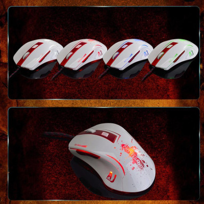 Chuột có dây Ajazz AJ100 6 phím A98001600/300/600/600/800 DPI sặc sỡ sắc màu