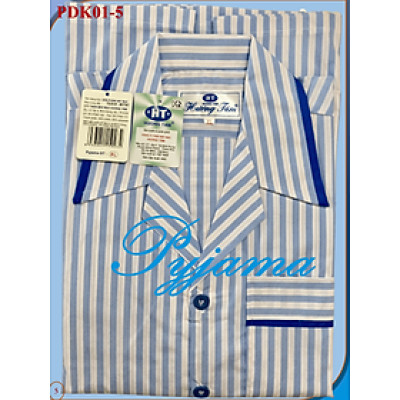 Bộ Pyjama HUONGTAM Kate tay dài nam cao cấp(PDK01). Chất liệu Kate loại tốt: mềm mại, thoáng mát, không phai màu.