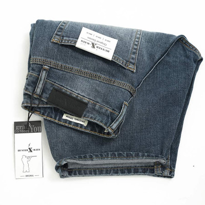 Quần Short Jeans Nam Cao Cấp HUNTER X-RAYS Form Slimfit Thun Nhẹ Xanh Căn Bản S39