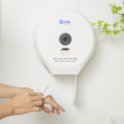 Combo 5 giấy vệ sinh cuộn lớn 2 lớp 500g AN KHANG CARO | THẾ GIỚI GIẤY | 100% Bột giấy nguyên sinh | 5AKC500