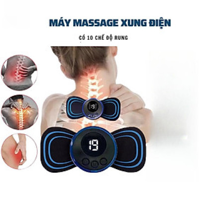 Miếng Massage Xung Điện Cổ Vai Gáy, Bắp Tay, Lưng Bằng Sung Điện đỡ đau Nhức Hiệu Qủa -Máy mat sa thân hình 10 Chế Độ
