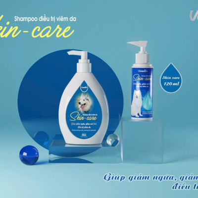 Vemedim Sữa Tắm Skin Care Shampo Phòng Viêm Da, Giảm Ngứa cho Chó Mèo