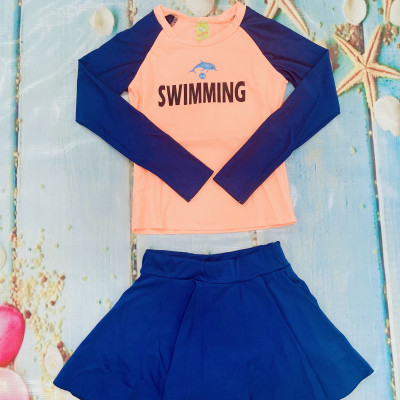 Váy Bơi Dài Tay Họa Tiết Trẻ Trung