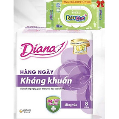 Combo 6 Gói Băng Vệ Sinh Diana Sensi Hàng Ngày Kháng Khuẩn (8 miếng) -HSD luôn mới