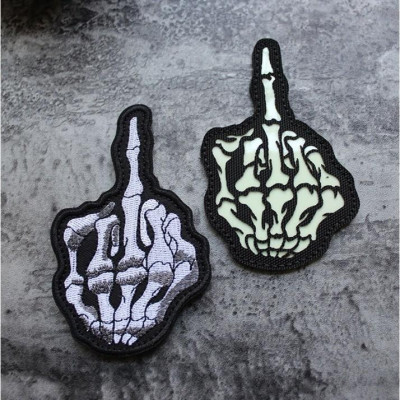 Patch_velcro ngón tay giữa dán quần áo_ba lô túi xách