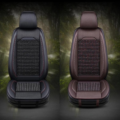 Lót ghế tựa lưng dạng hạt gỗ cao cấp cho ô tô