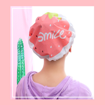 Mũ Trùm Đầu/ Trùm Tóc Chống Thấm Nước Khi Tắm Hoặc Ủ Tóc Thời Trang - Họa Tiết Trái Cây