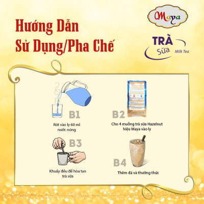 Trà sữa hòa tan Maya Hazelnut (hạt dẻ) - túi 1 kg