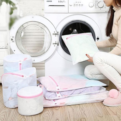 Combo bột tẩy lồng máy giặt sinh học cực mạnh, không chứa Clo 750g + túi lưới giặt quần áo - nội địa Nhật Bản