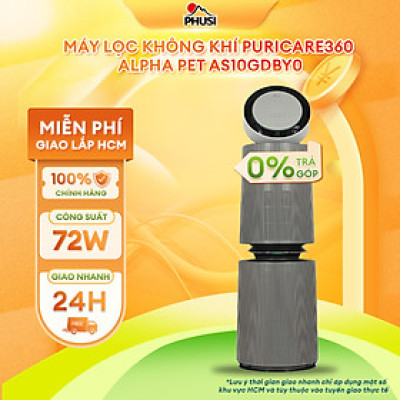 Máy lọc không khí LG PuriCare 360 Alpha Double AS10GDBY0 72W - Hàng chính hãng - Giao HCM và 1 số tỉnh thành