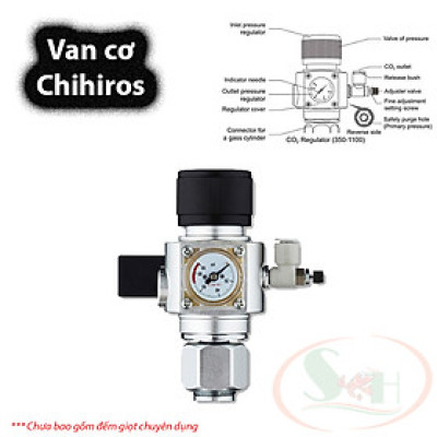 Van co2 Chihiros Regulator Mate cơ, điện tinh chỉnh co2 bể thủy sinh cá tép cảnh