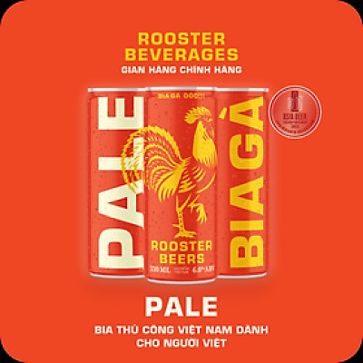 Bia thủ công | Rooster Beers Pale (Bia Gà Pale) Thùng 10 Lon cao Sleek can 330ml